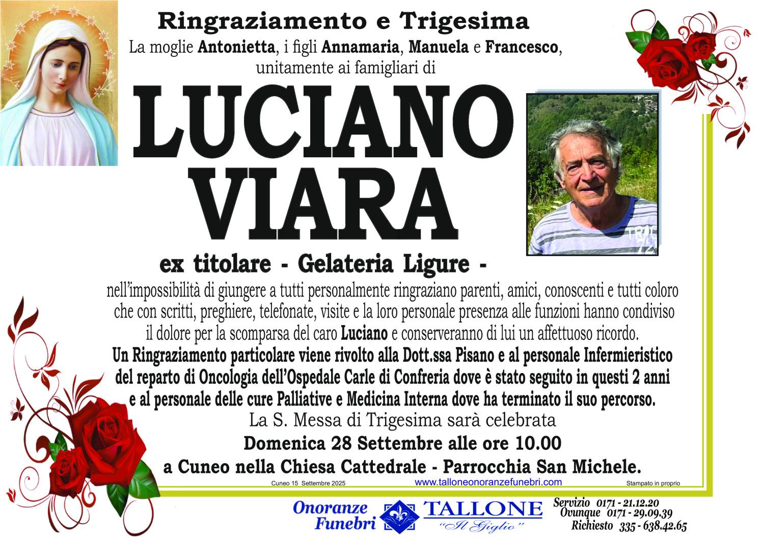 <br />
<b>Warning</b>:  Undefined variable $info in <b>/home/tallone/public_html/ringraziamenti.php</b> on line <b>68</b><br />
Luciano Viara